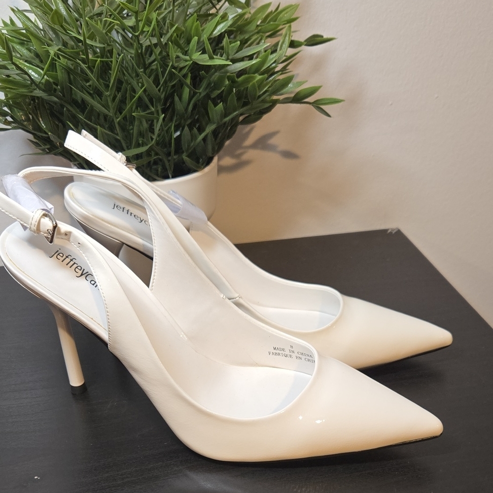 Jeffrey Campbell White Slingback Heels